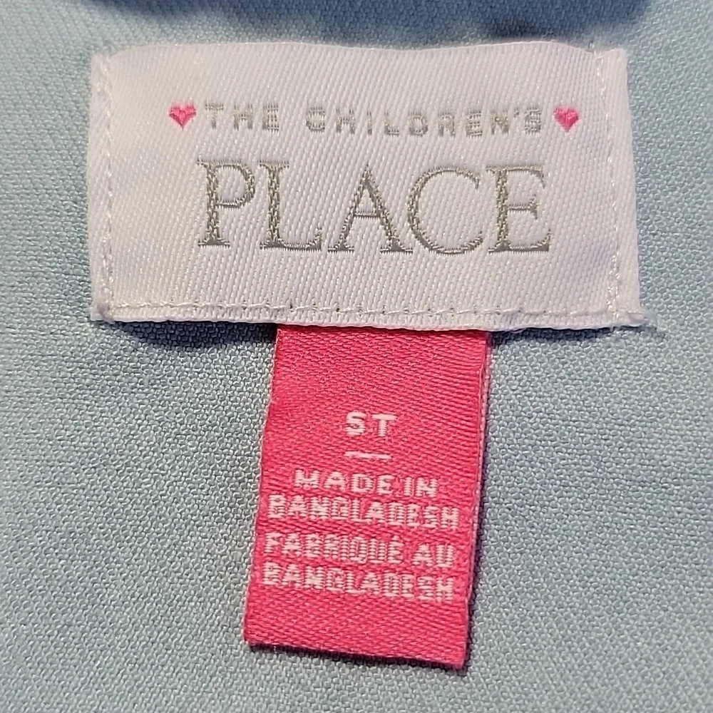 One of a Kind! Children's Place Patriotic Denim Jacket Hand Embroidered Size 5T